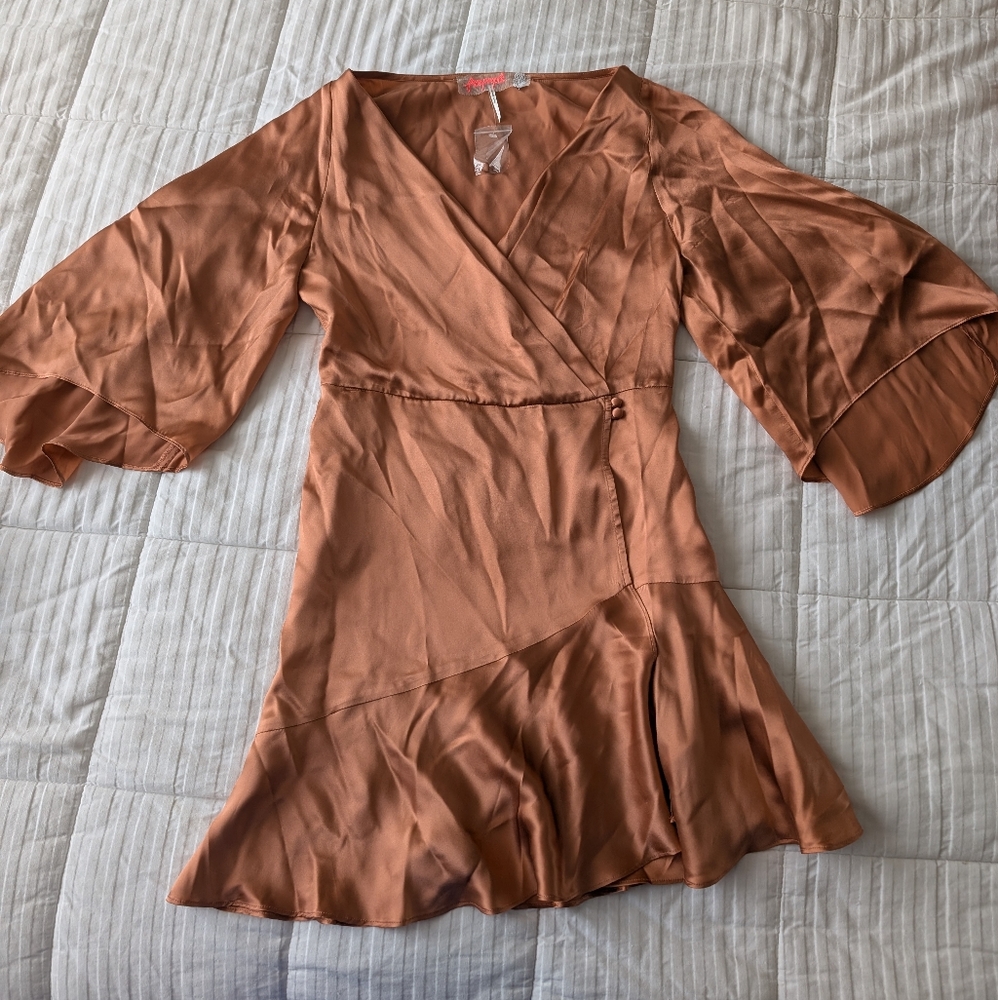 100% Silk Free People Mini Dress